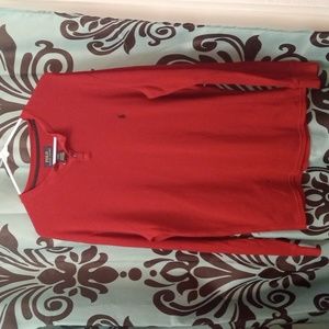 Polo Ralph Lauren Cotton Long Sleeve Logo Shirt Thermal Textured Red ♥️